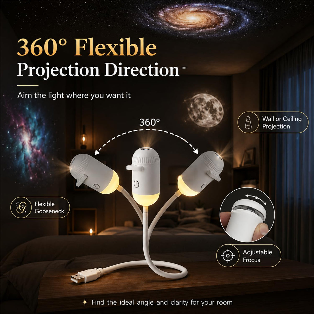 CosmoWave USB Galaxy Projector